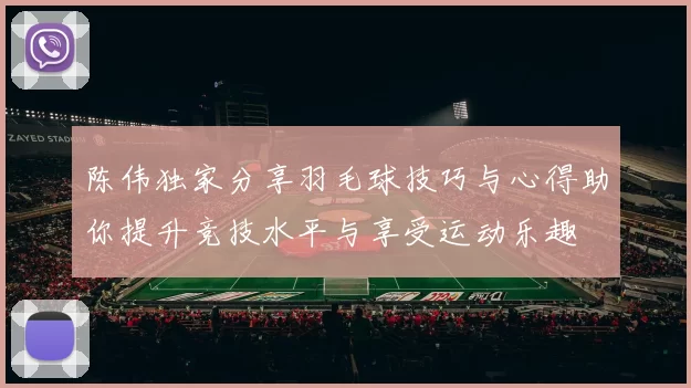 陈伟独家分享羽毛球技巧与心得助你提升竞技水平与享受运动乐趣